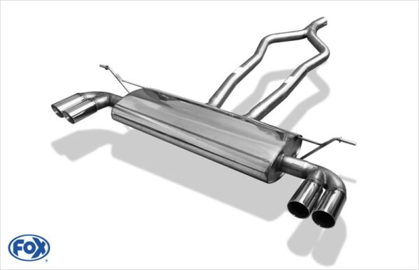 Fox Duplex Auspuff Sportauspuff Sportendschalldämpfer für VW Touareg Typ 7L 3