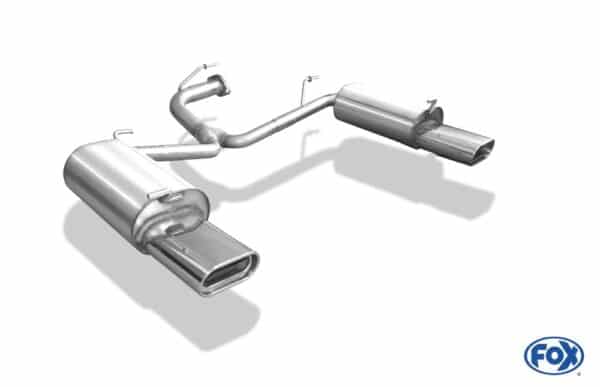 Fox Duplex Auspuff Sportauspuff Endschalldämpfer für Toyota Avensis T25 Diesel