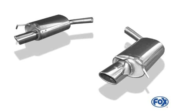 Fox Duplex Auspuff Sportauspuff Endschalldämpfer für Mercedes C-Klasse MB032013-351