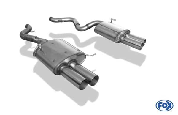 Fox Duplex Auspuff Sportauspuff Endschalldämpfer für BMW E92/E93 4.0l M3 2x90