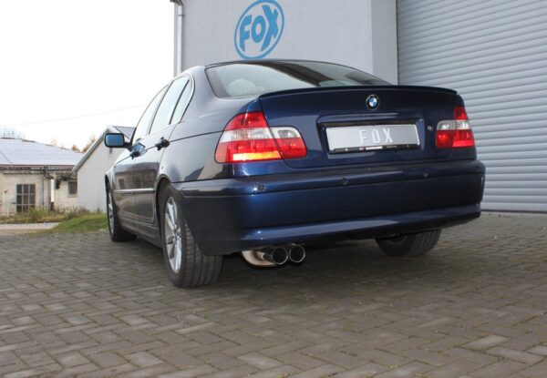 Fox Auspuff Sportauspuff Sportendschalldämpfer für BMW E46 320/323/328 Limo