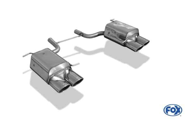 Fox Duplex Sportauspuff Endschalldämpfer für Mercedes SLK - R171 1.8l 120/135kW MB141064-348