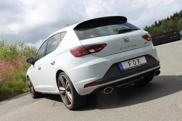 Fox Duplex Auspuff Sportauspuff Komplettanlage für Seat Leon 5F Cupra 2.0 213kW SE042165-751-KO