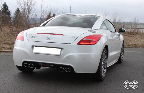 Fox Duplex Auspuff Sportauspuff Sportendschalldämpfer für Peugeot RCZ 1.6 115kW