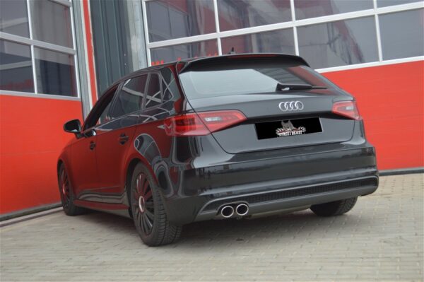 Streetbeast Sportauspuff Anlage 76mm mit Soundgenerator für Audi A3 8V Sportback