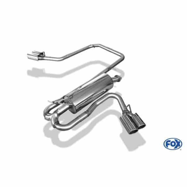 Fox Auspuff Sportauspuff Endschalldämpfer Sidepipe für Ford Ranger Doppelkabine FO121001-132