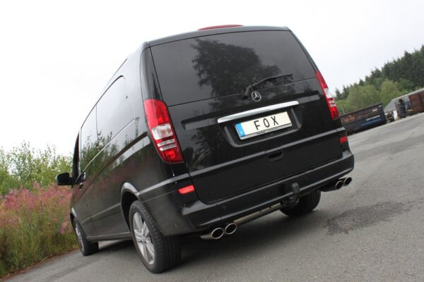 Fox Auspuff Sportauspuff Duplex Sportendschalldämpfer für Mercedes Vito/ Viano MB081056-348