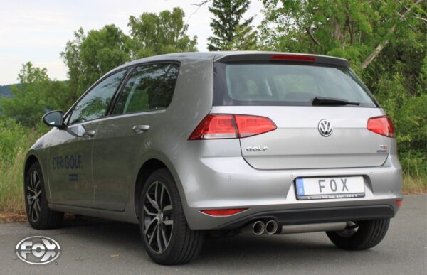 Fox Auspuff Sportauspuff Komplettanlage für VW Golf VII 1.2l 1.4l 1.6l 2.0l