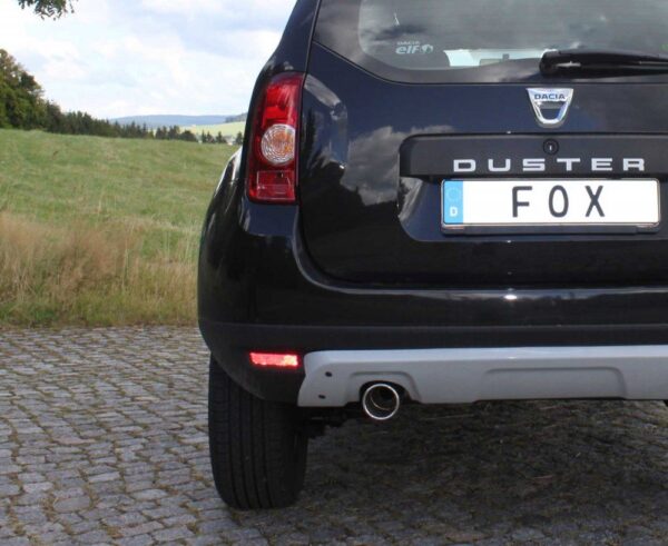 Fox Auspuff Sportauspuff Endschalldämpfer für Dacia Duster 4x2 1.6l 77kW 1.5l DC030031-051